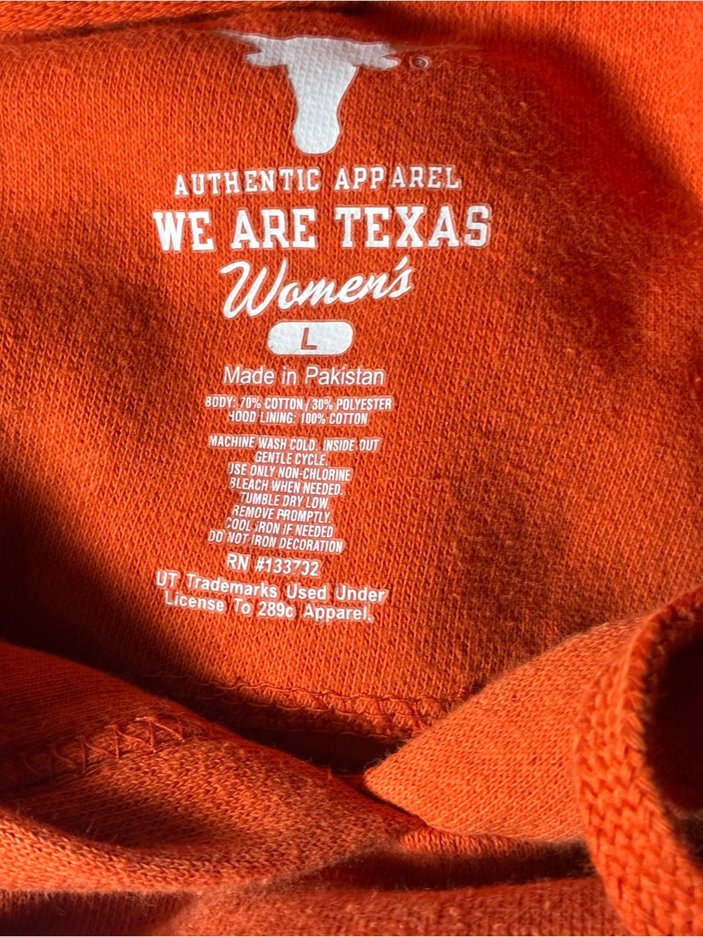 Texas Longhorns Orange Hooded Sweatshirt - Picture 3 of 3